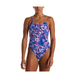 Nike Gemstone Lace Up Tie Back Female  Competition Swimsuits  Nike