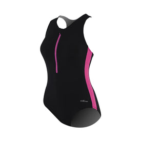 Dolfin Aquashape SOLID ZIP-FRONT  Women's Aquatic Fitness Swimsuits  Dolfin