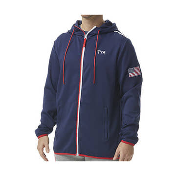 Tyr Men's Usa Alliance Podium Full Zip Hoodie  Hoodie  Tyr