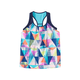TYR Girl's Jigsaw Ava 2 in 1 Tankini Top  Girls Tankini  Tyr