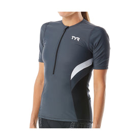 Tyr Women's Triathalon Competitor Short Sleeve Top  Wetsuits  Tyr