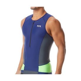 TYR Men's Triathalon Top Competitor Singlet  Men Triathlon Wetsuits  Tyr
