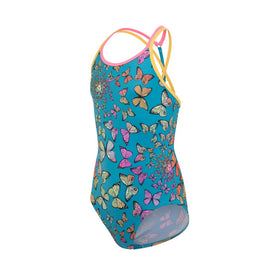 Nike Girl's Butterfly T-crossback One Piece Swimsuit  Girls Swimwear  Nike