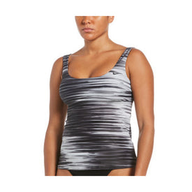 Nike Women's Stripe Scoop Neck Tankini Top  Women's Tankini Top  Nike