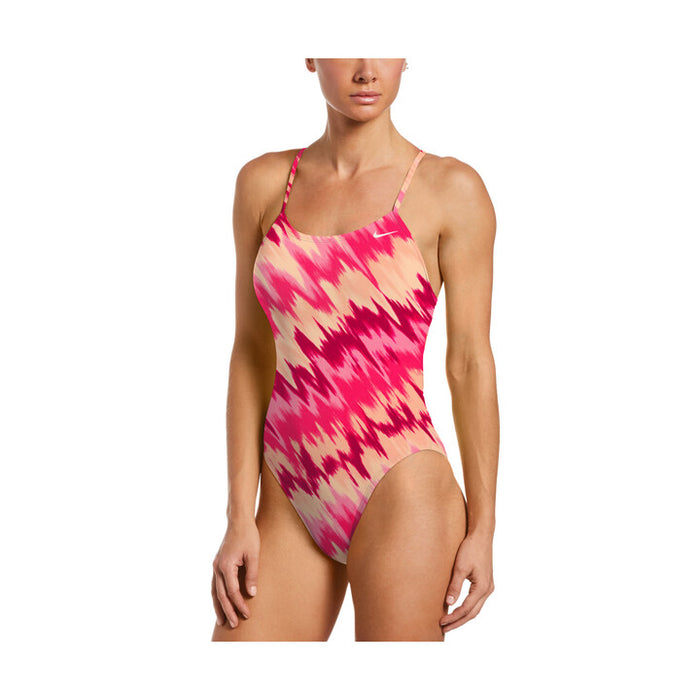 Nike Immiscible Lace Up Tie Back One Piece Swimsuit