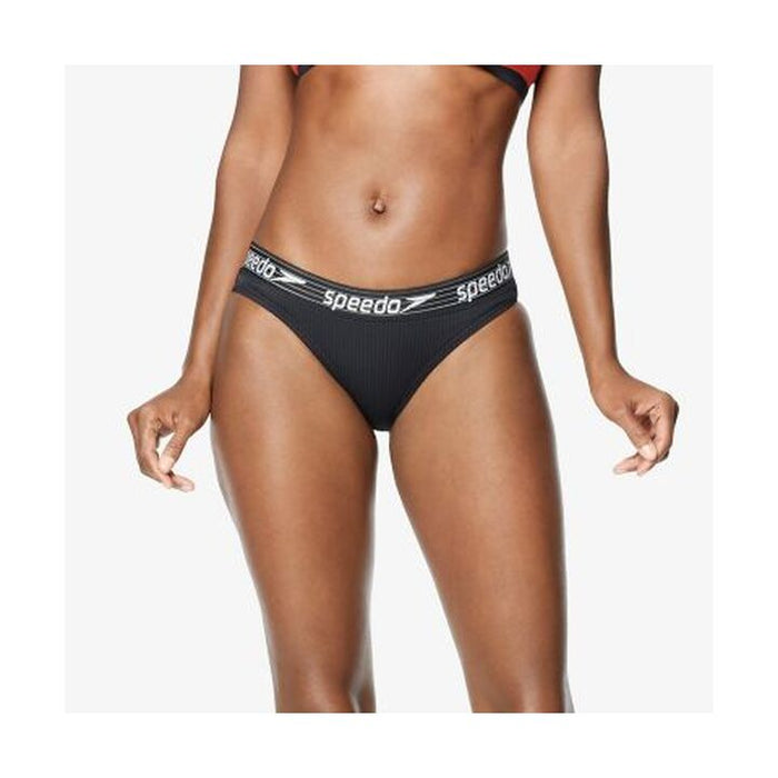 Speedo Women's Active Recreation Rib Logo Bikini Bottom