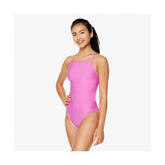Speedo Womens Solid the One Back One Piece