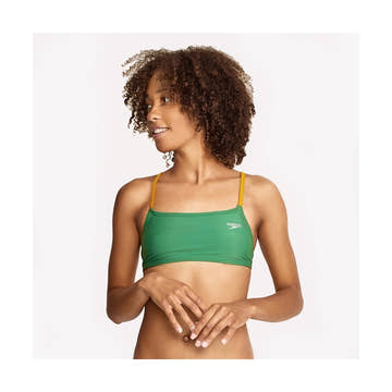 Speedo Women's Solid strappy fixed back top  Bikini Top  Speedo