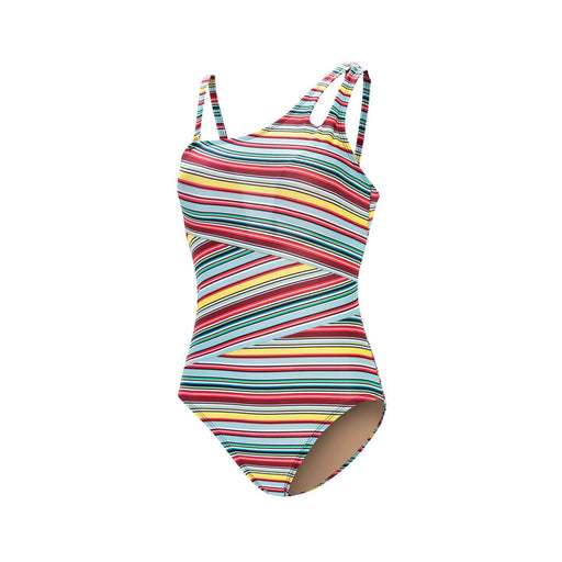 Aquashape Women's Sunset Moderate Asymmetrical One Piece Swimsuit