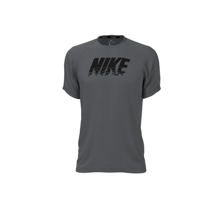 Nike Mens Sunset Logo Short Sleeve Hydroguard  Short Sleeve Rash Guard  Nike