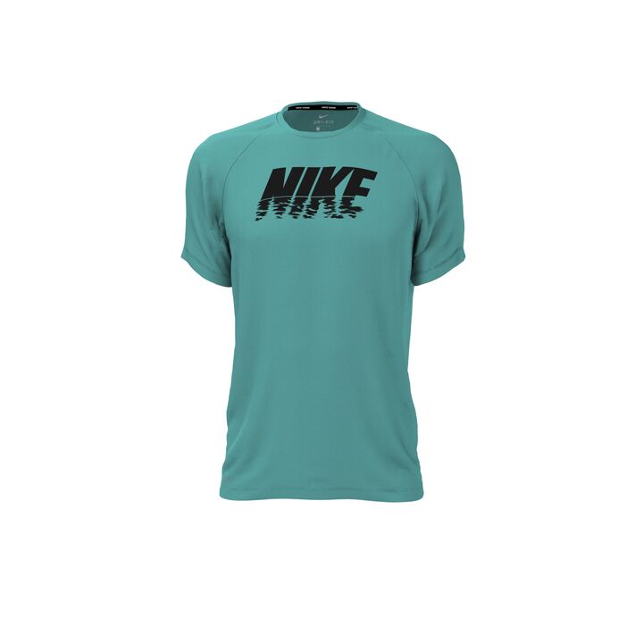 Nike Mens Sunset Logo Short Sleeve Hydroguard  Short Sleeve Rash Guard  Nike