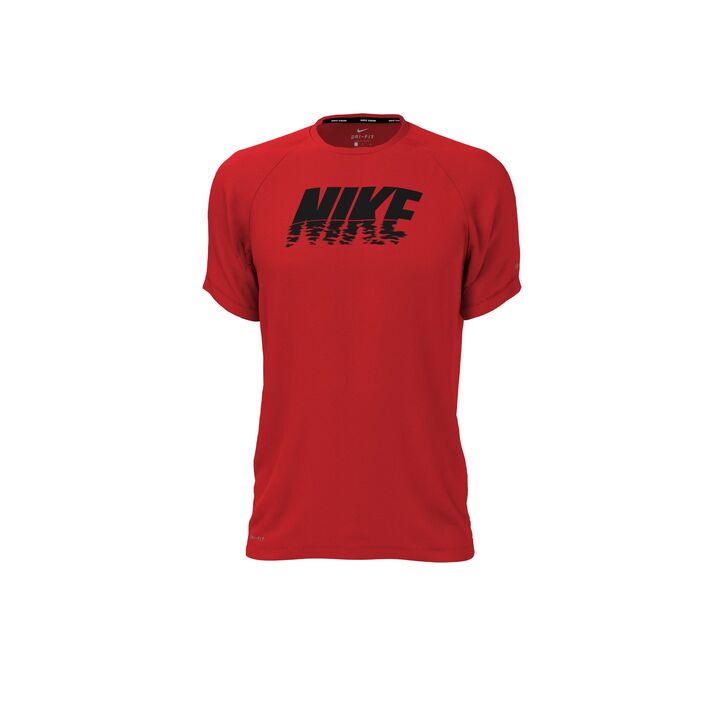Nike Mens Sunset Logo Short Sleeve Hydroguard  Short Sleeve Rash Guard  Nike