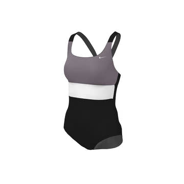 Nike Colorblock V-Back One Piece  Competition Swimsuits  Nike