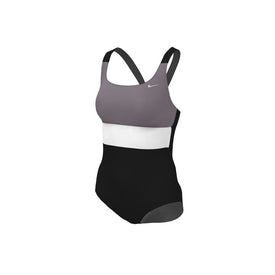 Nike Colorblock V-Back One Piece  Competition Swimsuits  Nike