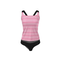 Nike Women's 6:1 Stripe V-Back Tankini Set  Women's Aquatic Fitness Swimsuits  Nike