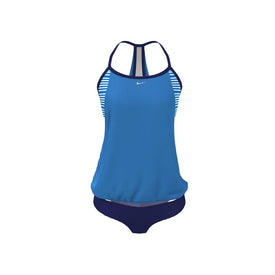 Nike Women's 6:1 Stripe Layered Tankini Set  Women's Aquatic Fitness Swimsuits  Nike