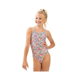 Dolfin Uglies Girls Squiggly Keyhole Back One Piece Swimsuit  Dolfin Uglies Swimwear  Dolfin