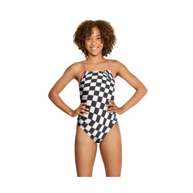 Speedo Women's Printed T-Back One Piece  One Piece Swimsuits  Speedo