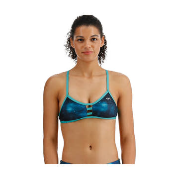 Tyr Women'S Cosmic Night Pacific Tieback Top Durafast Elite  Bikini Top  Tyr