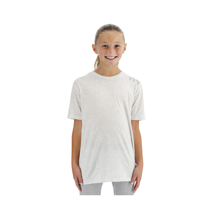 WWJ Tyr Youth Shoulder Logo Tee Short Sleeve Swim Shirt  Shirts  Tyr