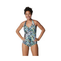 Speedo Women's Active Printed Halter One Piece Swimsuit  One Piece Swimsuits  Speedo