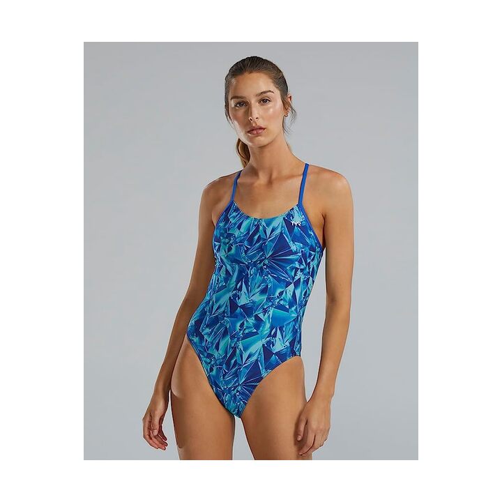 Tyr Womens Cutoutfit Cry One Piece Swimsuit  Swim Team Prints  Tyr