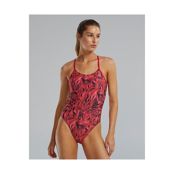 Tyr Womens Cutoutfit Cry One Piece Swimsuit  Swim Team Prints  Tyr