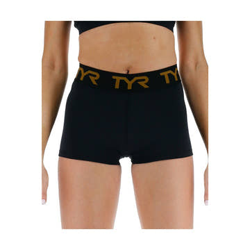 Tyr Solid Women Base Kinetic Mid-Rise Logo Short 2  Activewear  Tyr