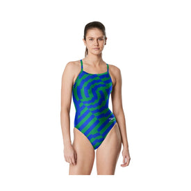 Speedo Women's Vortez Maze One Back One Piece Swimsuit  One Piece Swimsuits  Speedo
