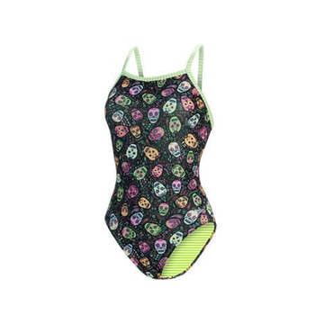 Dolfin Women's Uglies V-Back One Piece Swimsuit: Crossbones  Dolfin Uglies Swimwear  Dolfin