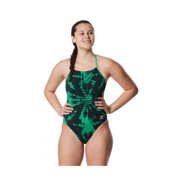 Speedo Women's Competition Reflected One Back Swimsuit  One Piece Swimsuits  Speedo