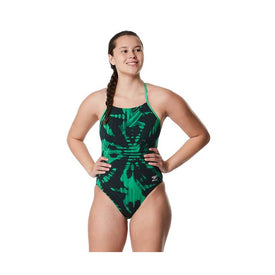 Speedo Women's Competition Reflected One Back Swimsuit  One Piece Swimsuits  Speedo