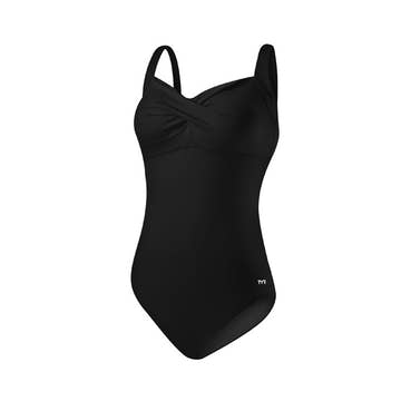 Tyr Solid Durafast Elite Plus Size Twisted Bra Controlfit Female  Plus Size Swimsuits  Tyr