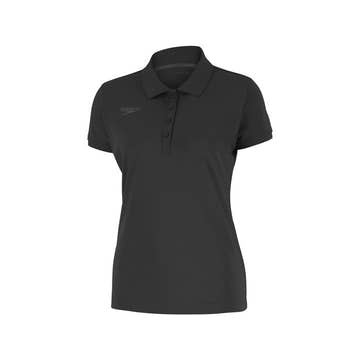 Speedo Women’s Solid Polo – Classic Swim Team Top  Collared Polo Swim Shirts  Speedo