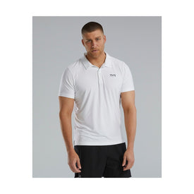 Tyr Men's ClimaDry Short Sleeve Polo- Solid  Collared Polo Shirts  Tyr