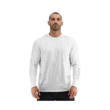 Tyr SunDefense Men's Vented Hooded Rash Guard Shirt - Solid  Hoodie  Tyr