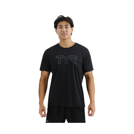 Tyr UltraSoft Men's Big Logo Tri-Blend Tech Tee  Shirts  Tyr