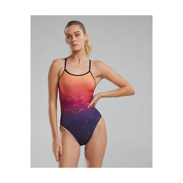 Tyr Durafast Elite Women's Crosscut Tieback One Piece Swimsuit - Infrared  One Piece Swimsuits  Tyr