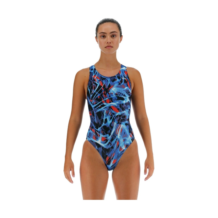 Tyr Womens Electro Maxfit One Piece Swimsuit  Swim Team Prints  Tyr