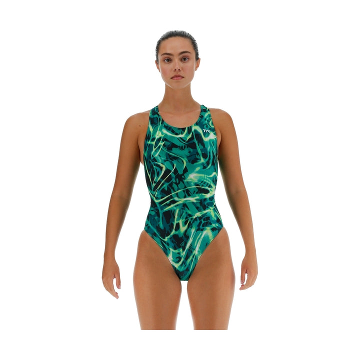 Tyr Womens Electro Maxfit One Piece Swimsuit  Swim Team Prints  Tyr