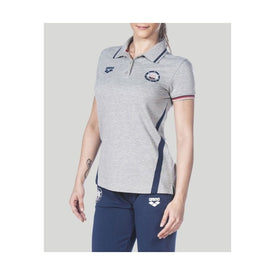 Arena Women's  National Short Sleeve Polo  Collared Polo Swim Shirts  Arena