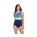 Speedo Women's Banded Colorblock One Piece Swimsuit  One Piece Swimsuits  Speedo