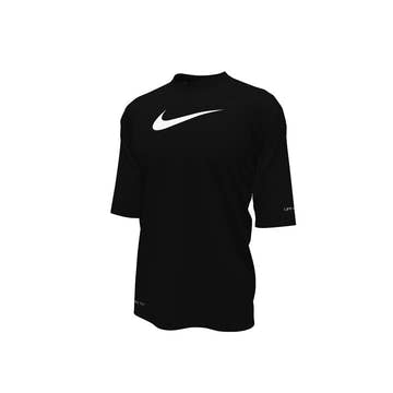 Nike Boys Solid Short Sleeve Hydroguard  Short Sleeve Rash Guard  Nike