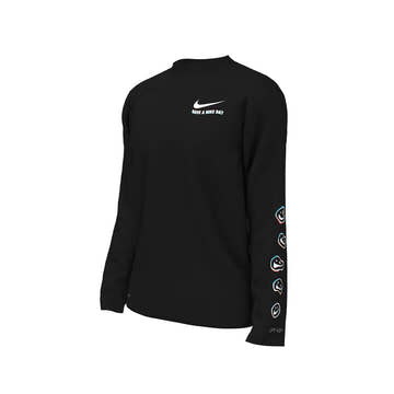 Nike Boy's Smiles Long Sleeve Hydroguard  Long Sleeve Rash Guard  Nike