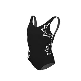 Nike Girl's Multi Logo Print U-Back One Piece  Girls One Piece  Nike