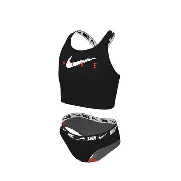 Nike Girl's Logo Tape Crossback Midkini Set  Girls Midkini  Nike