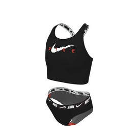 Nike Girl's Logo Tape Crossback Midkini Set  Girls Midkini  Nike