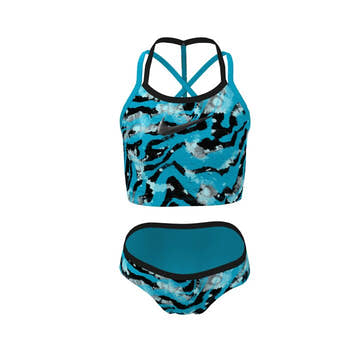 Nike Girl's Watercolor T-Crossback Midkini Set  Girls Midkini  Nike