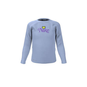 Nike Girl's Digi Heart Long Sleeve Hydroguard  Girls Rash Guard  Nike