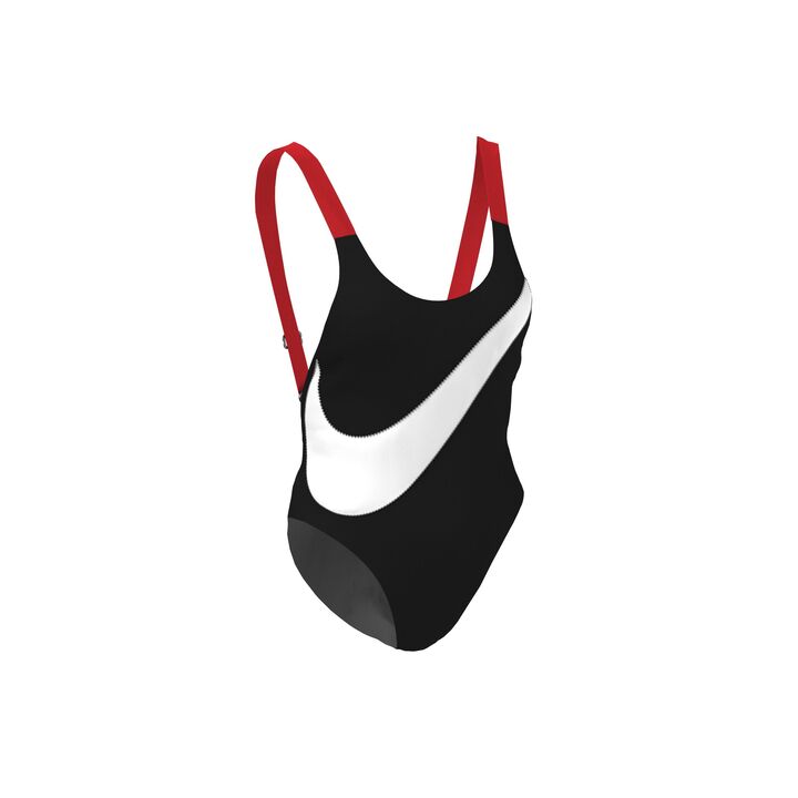 Nike Women Swoosh Block Scoop Neck One Piece  Competition Swimsuits  Nike